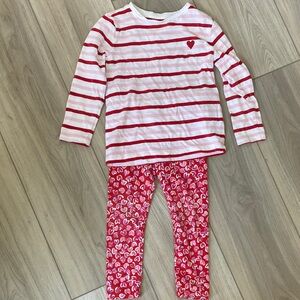 Crewcuts Red and White Striped/Heart Valentine  outfit